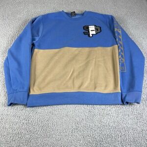 VTG Southpole Sweater Mens Med Blue Long Sleeve Pullover Hip Hop Y2K Distress